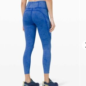lululemon athletica Blue High-Rise Patterned Leggings